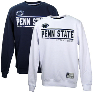 navy and white crew sweatshirts with stitched Athletic Logo & Penn State Nittany Lions